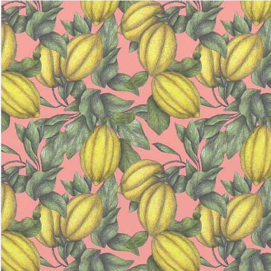 Mönster av gul citron | Canvas