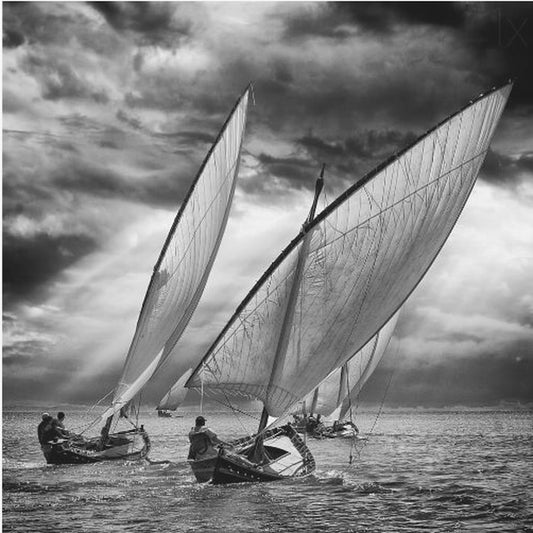 Segelbåtar och ljus | Canvas